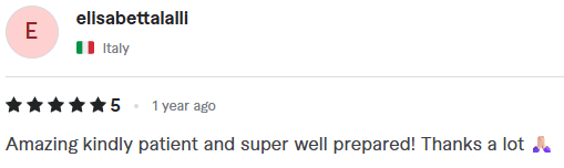Original screenshot of Fiverr review 03, about George Burchell's consulting