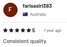Original screenshot of Fiverr review 05, about George Burchell's consulting